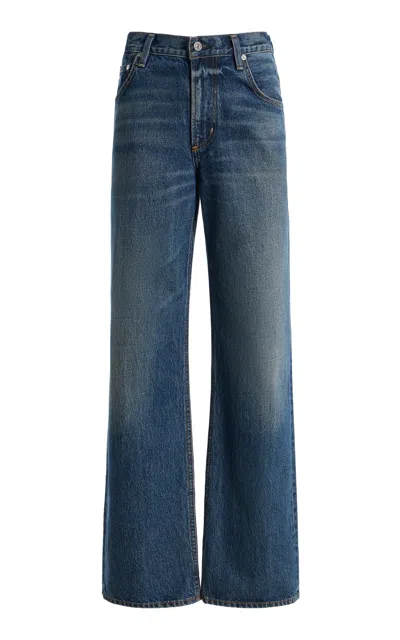 Citizen Of Humanity Citizens Of Humanity Lindz Easy Rigid Mid-rise Straight-leg Jeans In Medium Wash