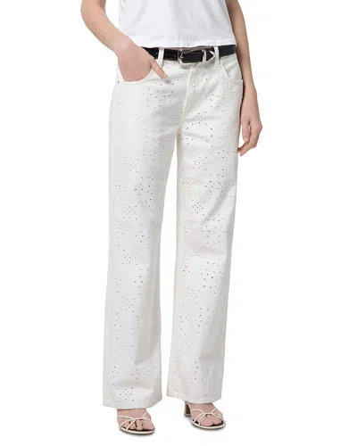 Citizen Of Humanity Citizens Of Humanity Lindz Easy Straight Leg High Rise Jeans In Blanc In White