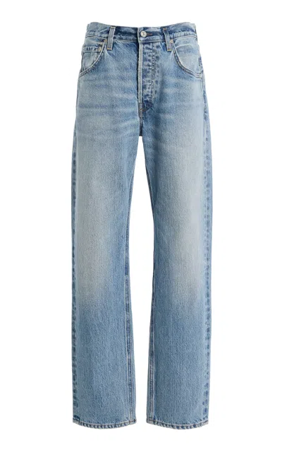 Citizen Of Humanity Citizens Of Humanity Lindz Rigid Low-rise Straight Jeans In Blue