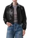 Citizen Of Humanity Citizens Of Humanity Lola Leather Bomber Jacket In Black