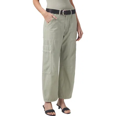 Citizen Of Humanity Citizens Of Humanity Marcelle Cotton Low Slung Cargo Pants In Palmdale Medium Dark Green