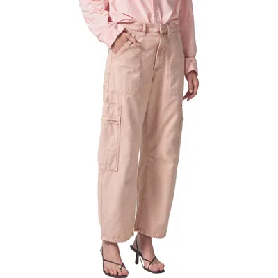 Citizen Of Humanity Citizens Of Humanity Marcelle Low Rise Barrel Cargo Pants In Roselle (lt Pink)