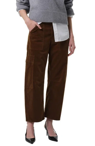 CITIZEN OF HUMANITY CITIZENS OF HUMANITY MARCELLE LOW RISE BARREL CORDUROY CARGO PANTS