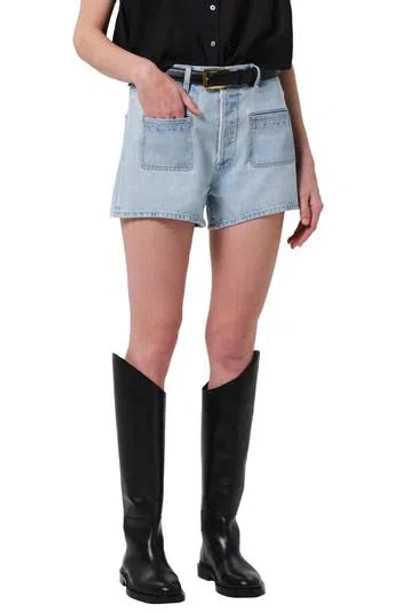 Citizen Of Humanity Marlow Welt Pocket Short In Blue