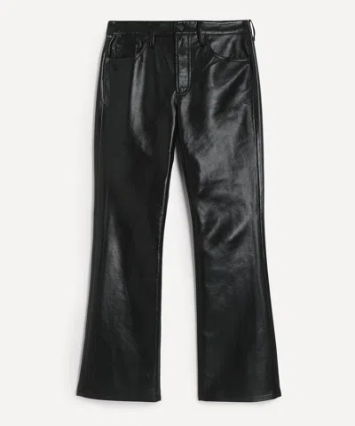 Citizen Of Humanity Citizens Of Humanity Mens Genova Leather Low-rise Boot Trousers In Black