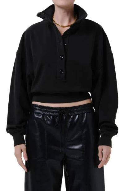 Citizen Of Humanity Citizens Of Humanity Mirelle Oversize Henley Sweatshirt In Juniper Dark Green