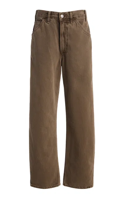 Citizen Of Humanity Citizens Of Humanity Miro Full-length Rigid Mid-rise Wide-leg Jeans In Brown