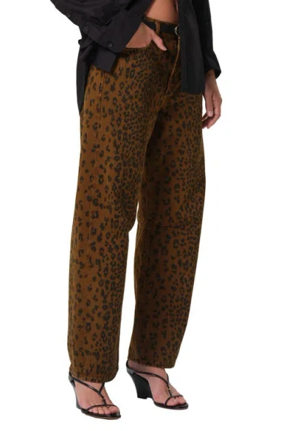 Citizen Of Humanity Citizens Of Humanity Miro High Waist Barrel Jeans In Animal Print