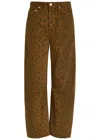 Citizen Of Humanity Citizens Of Humanity Miro Leopard-print Barrel-leg Jeans In Brown