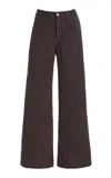 Citizen Of Humanity Citizens Of Humanity Nora Low-rise Linen Trousers In Black
