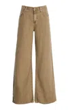 Citizen Of Humanity Citizens Of Humanity Nora Low-rise Linen Trousers In Brown