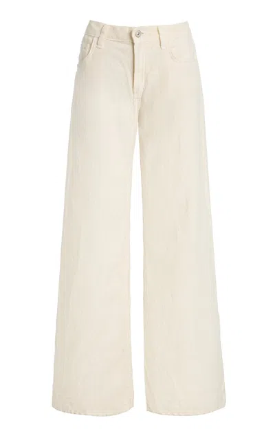 Citizen Of Humanity Citizens Of Humanity Nora Low-rise Linen Trousers In Neutral