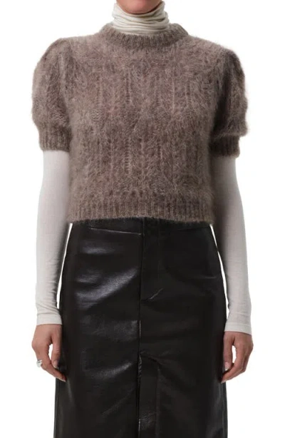 Citizen Of Humanity Citizens Of Humanity Odette Fuzzy Puff Sleeve Sweater In Brown