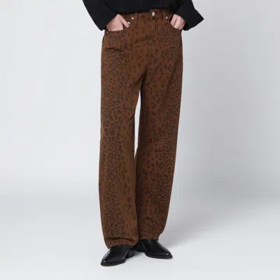 Citizen Of Humanity Citizens Of Humanity Relaxed Miro Jeans With Cheetah Print Women In Brown