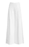 Citizen Of Humanity Citizens Of Humanity Riviera Pleated Linen Cropped Palazzo Pants In White