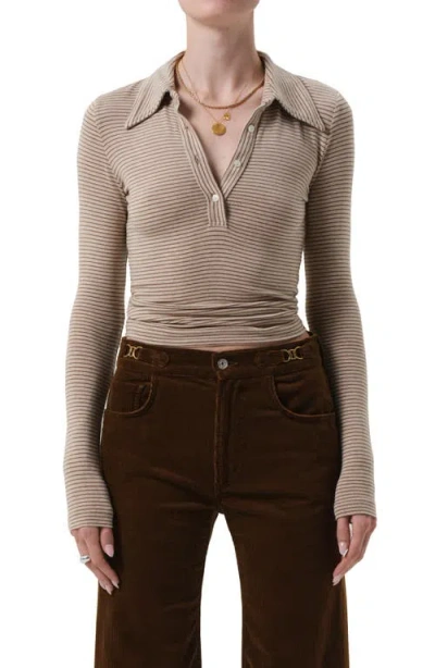 Citizen Of Humanity Citizens Of Humanity Shaea Polo Top In Brown
