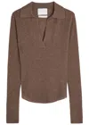 Citizen Of Humanity Citizens Of Humanity Simone Wool And Cashmere-blend Polo Top In Gray