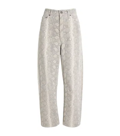 Citizen Of Humanity Citizens Of Humanity Snakeskin-effect Miro Mid-rise Relaxed Jeans In Multi