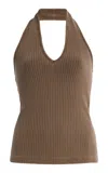 Citizen Of Humanity Citizens Of Humanity Thea Ribbed Halter Top In Brown
