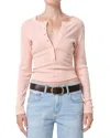 Citizen Of Humanity Citizens Of Humanity Varra Henley Tee In Pink