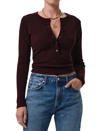 Citizen Of Humanity Citizens Of Humanity Varra Henley Tee In Black