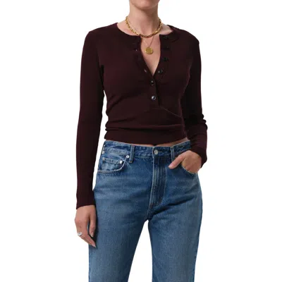 Citizen Of Humanity Citizens Of Humanity Varra Rib Henley In Black