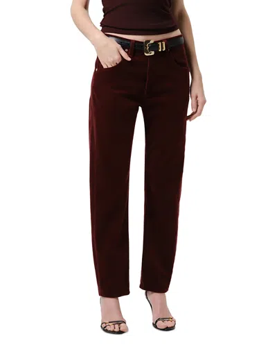 Citizen Of Humanity Citizens Of Humanity Winslow Low Rise Corduroy Boyfriend Jeans In Bordeaux In Burgundy