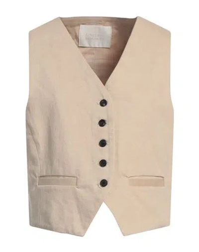 Citizen Of Humanity Citizens Of Humanity Woman Tailored Vest Beige Size L Cotton In Brown