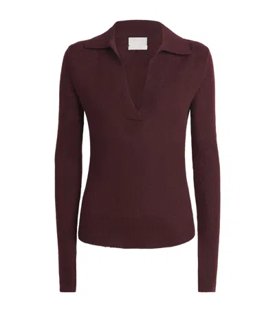 Citizen Of Humanity Citizens Of Humanity Wool-cashmere Simone Polo Sweater In Burgundy