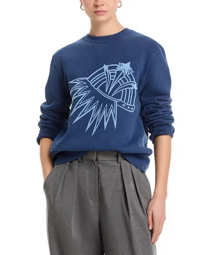 Citizen Of Humanity Citizens Of Humanity X Hollywood Bowl Graphic Crewneck Sweatshirt - Exclusive In Blue