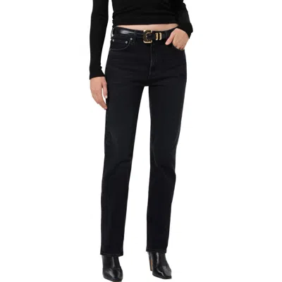 Citizen Of Humanity Citizens Of Humanity Zurie High Waist Straight Leg Jeans In Black