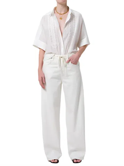 Citizen Of Humanity Claire Laced Shirt In White