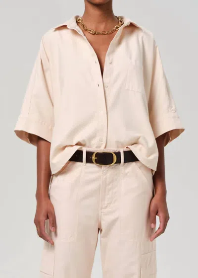 Citizen Of Humanity Claire Origami Shirt In Shrimp In Neutral