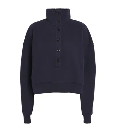 Citizen Of Humanity Cotton Funnel-neck Mirelle Sweatshirt In Blue