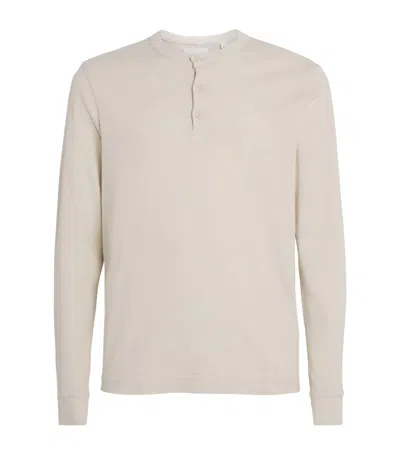 Citizen Of Humanity Cotton Henley T-shirt In White
