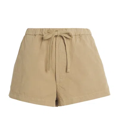 Citizen Of Humanity Cotton-linen Este Shorts In Nude
