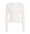 Citizen Of Humanity Cotton Waffle Sweatshirt In White