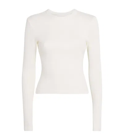Citizen Of Humanity Cotton Waffle Sweatshirt In White