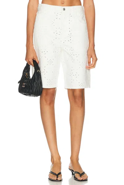 Citizen Of Humanity Court Denim Shorts In White
