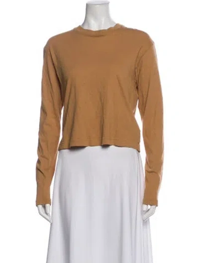 Pre-owned Citizen Of Humanity Crew Neck Long Sleeve T-shirt W/ Tags In Neutral