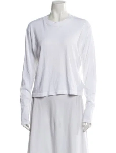 Pre-owned Citizen Of Humanity Crew Neck Long Sleeve T-shirt W/ Tags In White