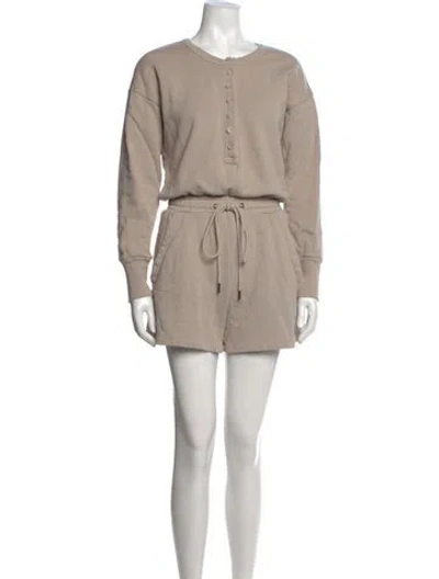 Pre-owned Citizen Of Humanity Crew Neck Romper In Neutrals