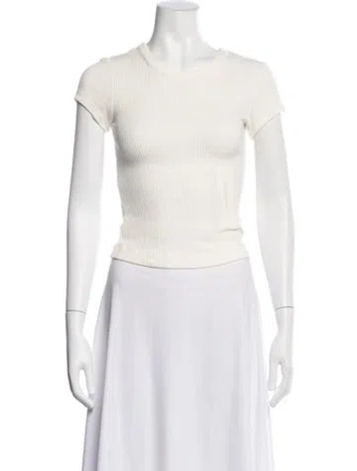 Pre-owned Citizen Of Humanity Crew Neck Short Sleeve T-shirt In White