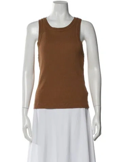 Pre-owned Citizen Of Humanity Crew Neck Sleeveless Top In Brown