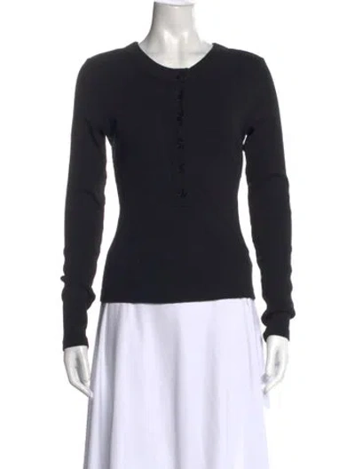 Pre-owned Citizen Of Humanity Crew Neck Sweater In Black
