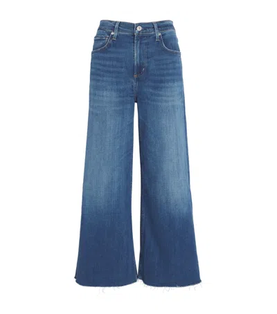 Citizen Of Humanity Cropped Lyra Wide-leg Jeans In Blue