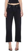 Citizen Of Humanity Dahlia Bow Leg Baby Roll Regenerative Cotton Jeans Stonington In Multi