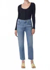 Citizen Of Humanity Daphne Crop High Rise Stovepipe Jeans In Pegasus In Blue