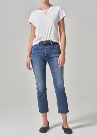 Citizen Of Humanity Daphne Crop Jeans In Keepsake In Blue