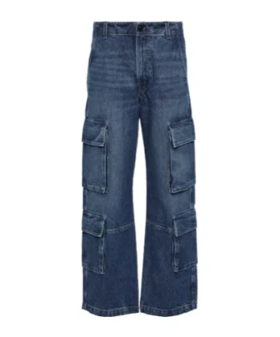 Citizen Of Humanity Delena Mid-rise Wide-leg Cargo Jeans In Animal Print